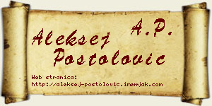 Aleksej Postolović vizit kartica